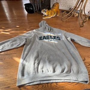 NFL Philadelphia Eagles Authentic Gray Hoodie Size 2XL
